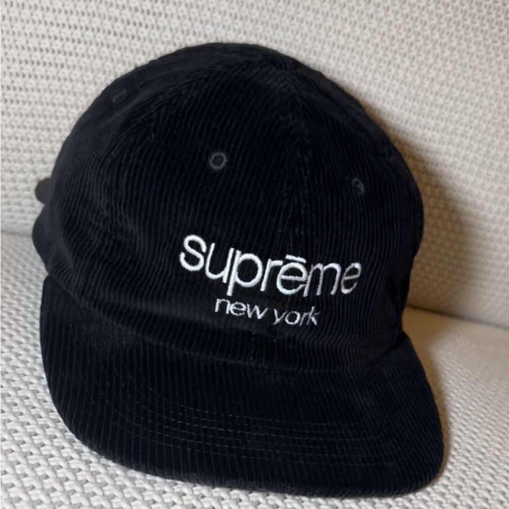 Supreme Black Corduroy Hat